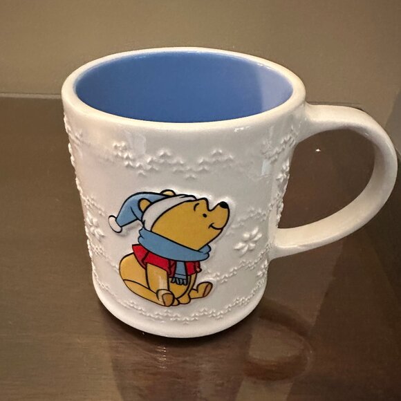 Disney Winnie the Pooh Winter Fair Isle Embossed Snowflake Mug NEW 2025 - Picture 1 of 5